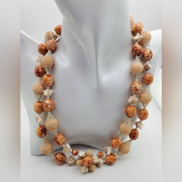 Fairy core cottagecore mushroom seashell necklace N0713‎
